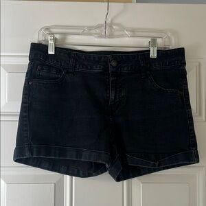 Black Denim Shorts